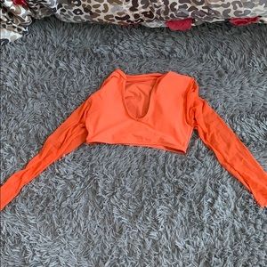 Long sleeve bikini top